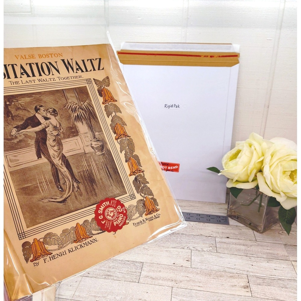 1913 Hesitation Waltz Antique Sheet Music‎ Couple Dancing Piano Solo Wall Decor